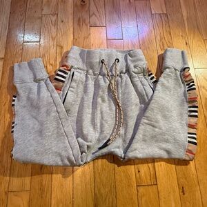 Gray Kids Jogger Burberry Pants #256